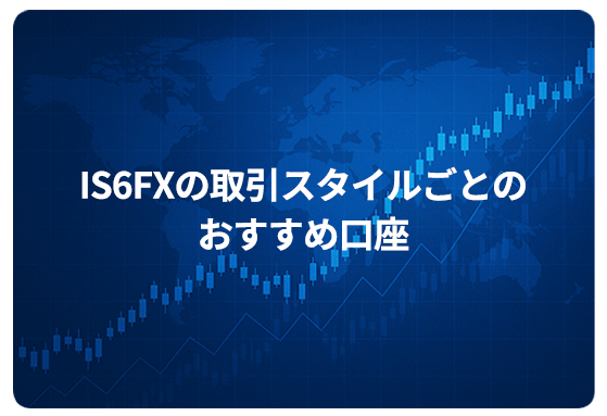 IS6FXの取引スタイルごとのおすすめ口座